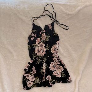 Floral Halter Neck Romper